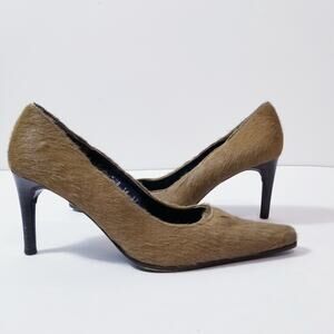Y2K Retro Equivoco Cowhide Pump size 7 Pointed Toe Made in Spain